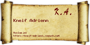 Kneif Adrienn névjegykártya